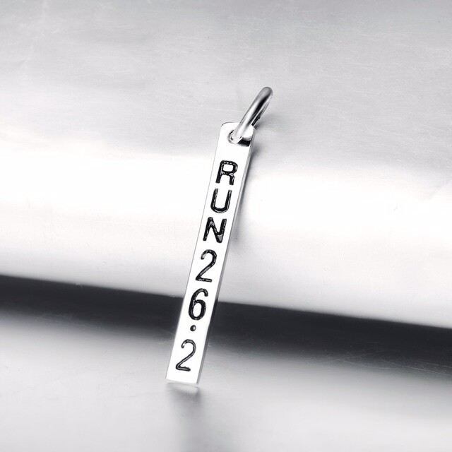 All Sterling Silver Run 26.2 Necklace