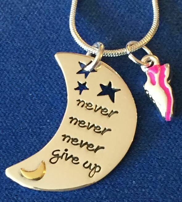 Never Give Up Charm Duo Necklace