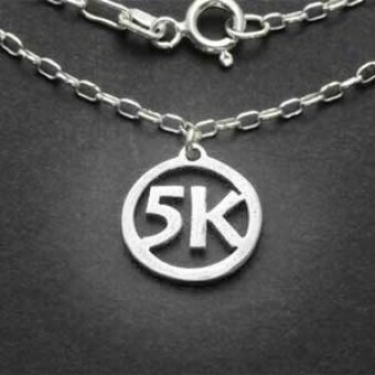 All Sterling Silver 5K Charm Necklace