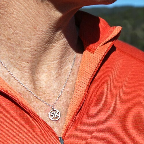 All Sterling Silver 5K Charm Necklace