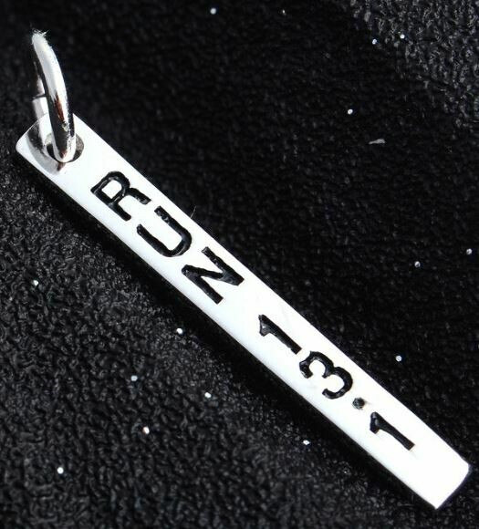 All Sterling Silver Run 13.1 Necklace