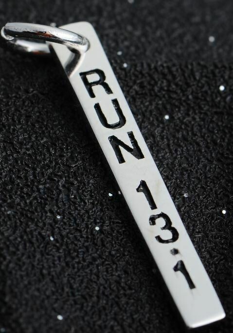 All Sterling Silver Run 13.1 Necklace