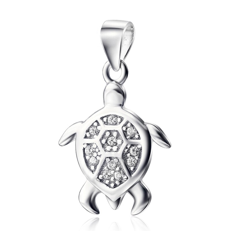 Sterling Silver Cute Turtle Charm