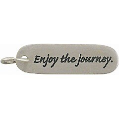 Sterling Silver Quote Charm - Enjoy the journey