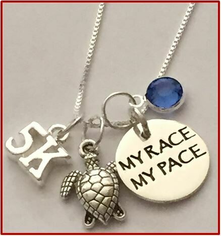 MY RACE MY PACE 5K Charms Necklaces