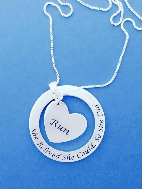 Sterling Silver RUN She Believed She Could Necklace