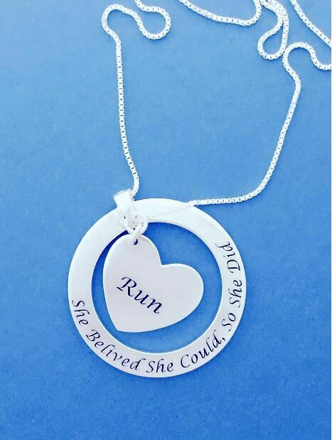 Sterling Silver RUN She Believed She Could Necklace