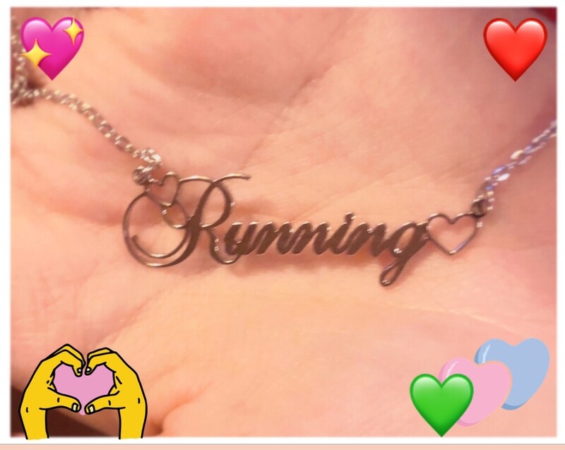 Handmade Running Pendant necklaceg Silver