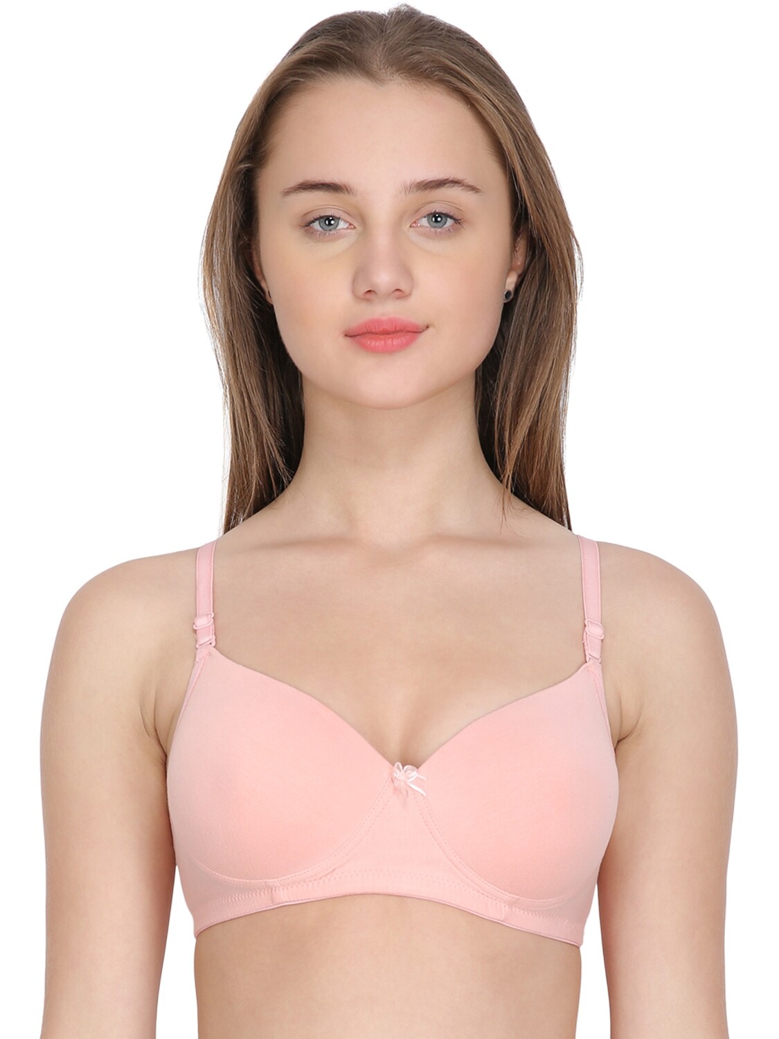 Clothonics Women&#39;s Pink Cotton Lightly Padded Bra