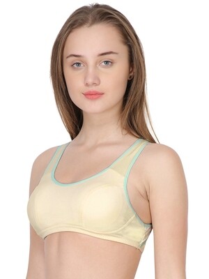 Clothonics Woemen&#39;s Padded Sports Bra - Yellow