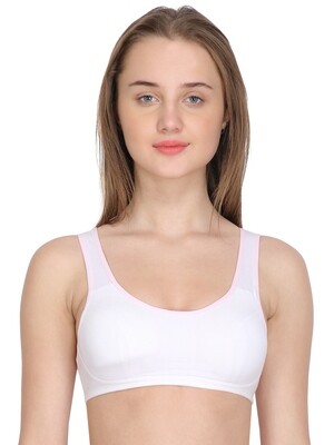 Clothonics Woemen&#39;s Padded Sports Bra - White