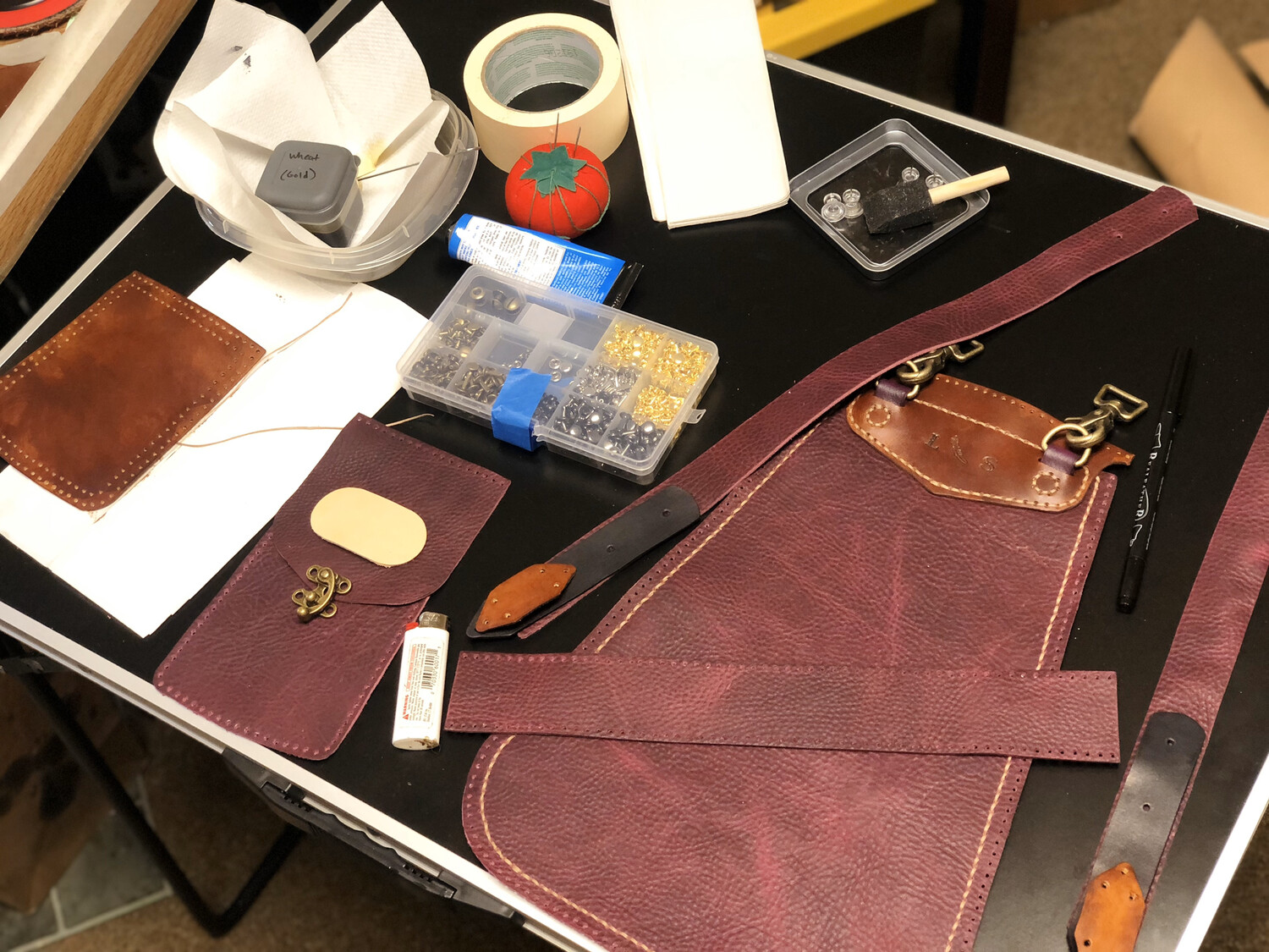 (On sale) Kodiak Purple Leather Backpack (In Stock)