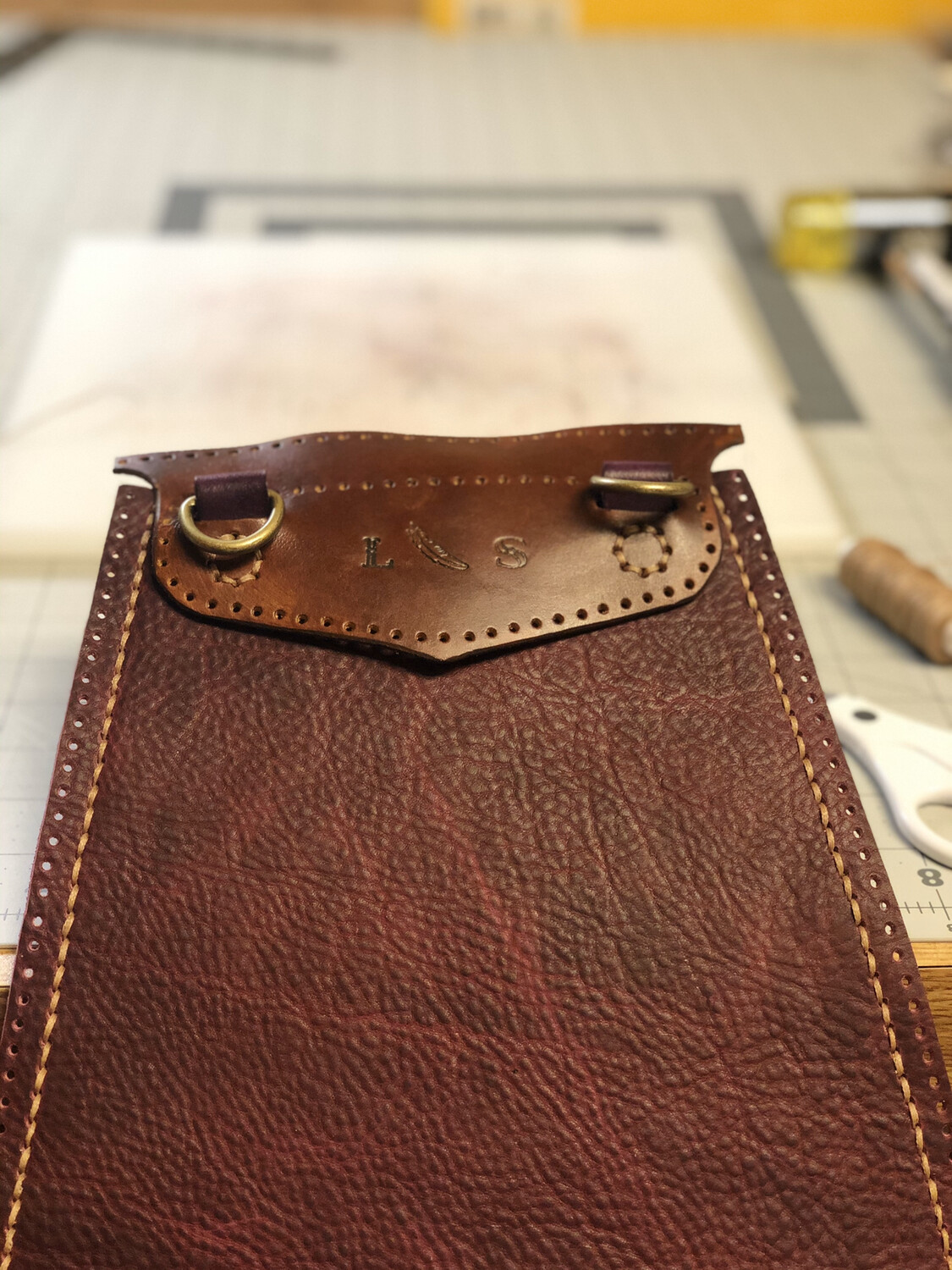 (On sale) Kodiak Purple Leather Backpack (In Stock)