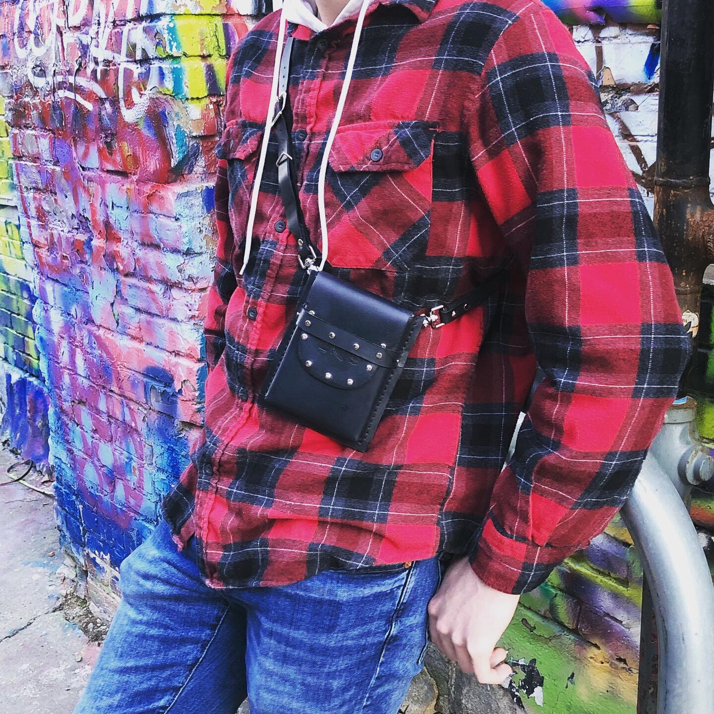 Black &amp; Chrome Dbl/CO Traveling Holster (In Stock)
