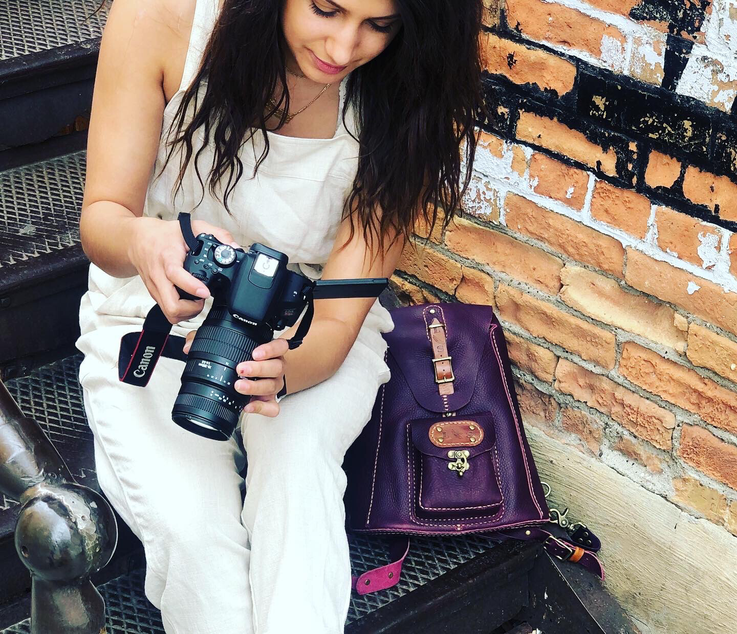 (On sale) Kodiak Purple Leather Backpack (In Stock)