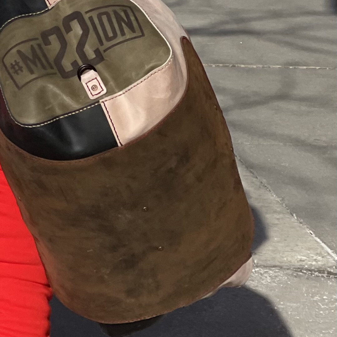 Camouflage Leather Duffle Bag (Mission 22)