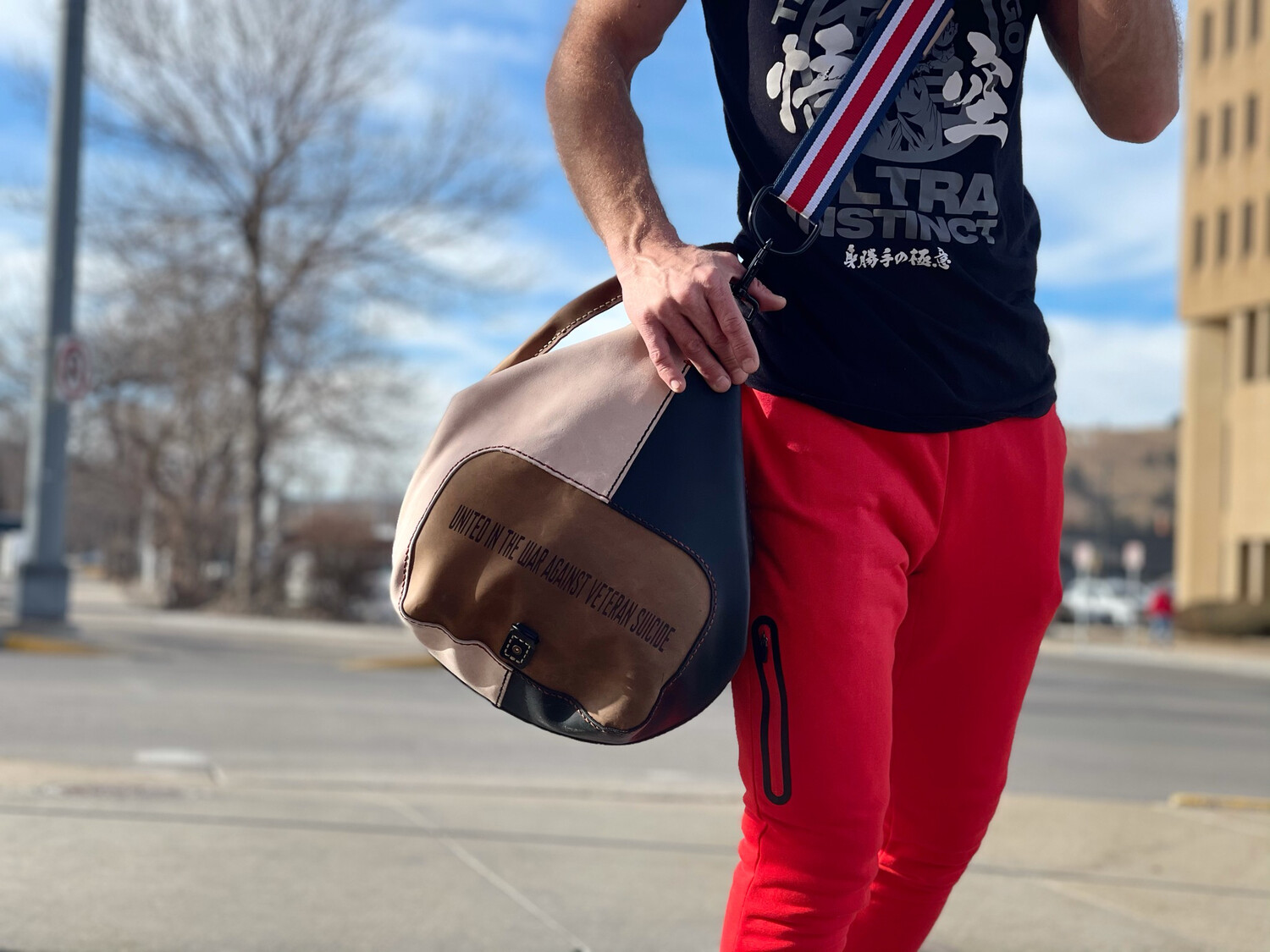 Camouflage Leather Duffle Bag (Mission 22)