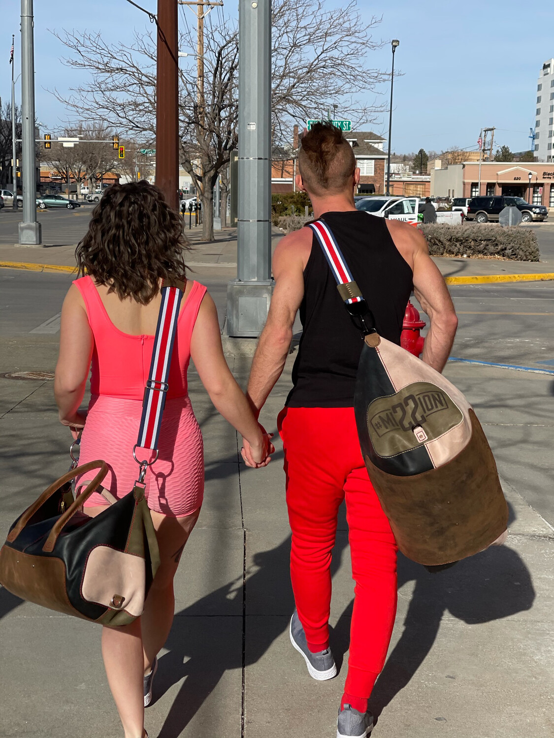 Camouflage Leather Duffle Bag (Mission 22)