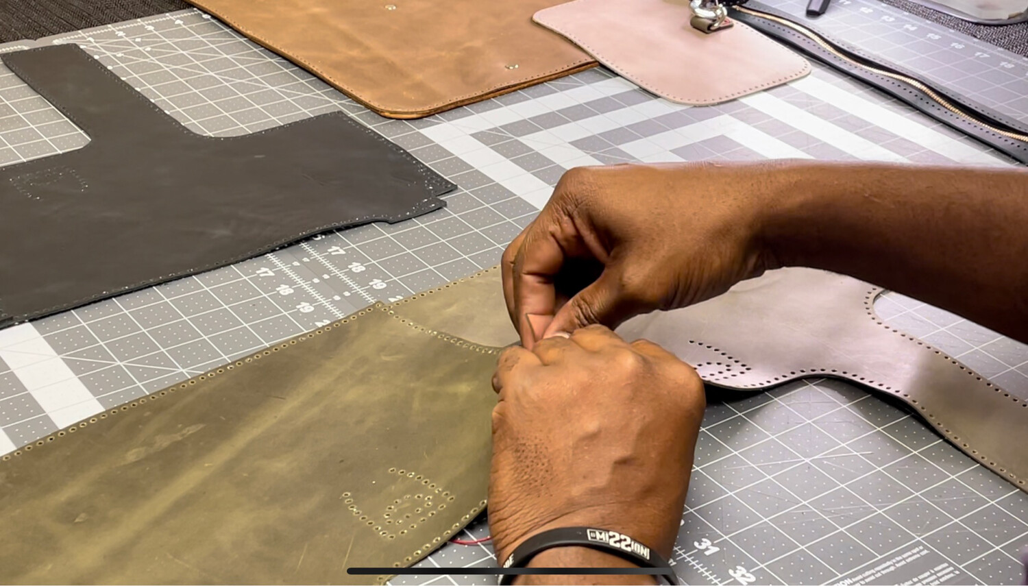 Camouflage Leather Duffle Bag (Mission 22)