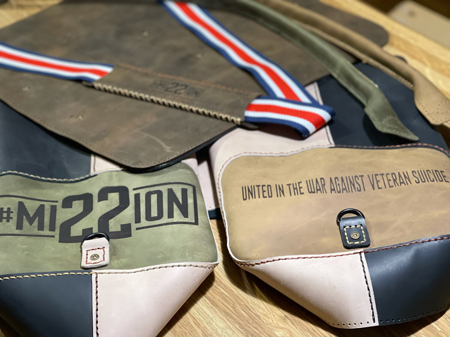 Camouflage Leather Duffle Bag (Mission 22)
