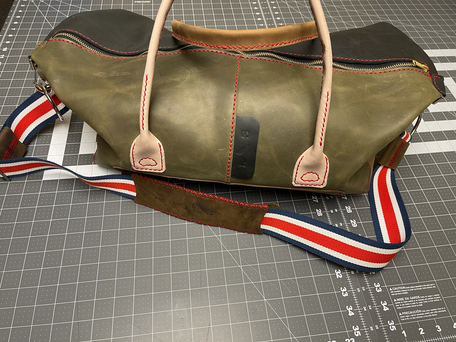 Camouflage Leather Duffle Bag (Mission 22)
