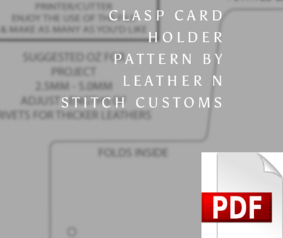 CLASP CARD HOLDER (25% Off) LEATHER PATTERN.SVG.VECTOR.PDF FILES