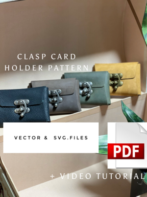 CLASP CARD HOLDER (25% Off) LEATHER PATTERN.SVG.VECTOR.PDF FILES