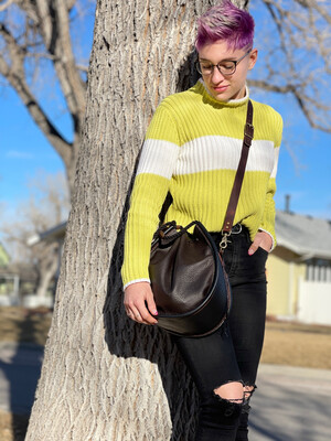 Cynch Leather Shoulder Bag