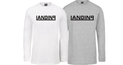 Manche longue Landing gris ou blanc Manche longue Landing gris ou blanc