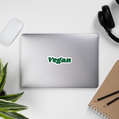 Bubble-free vegan friendly stickers