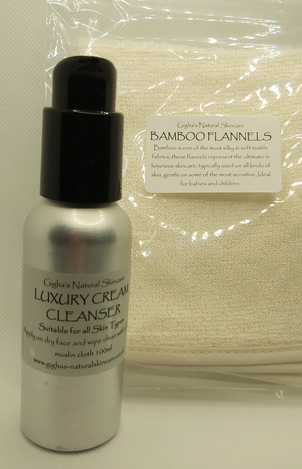 Luxury Cream Cleanser and Bamboo cloth