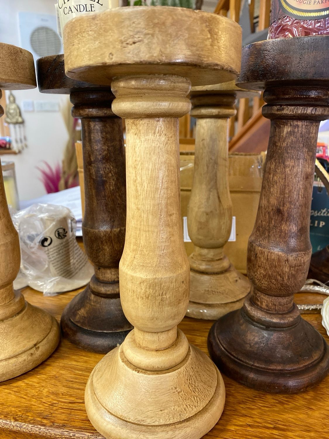 Mango Wood Candle Holder 25cm