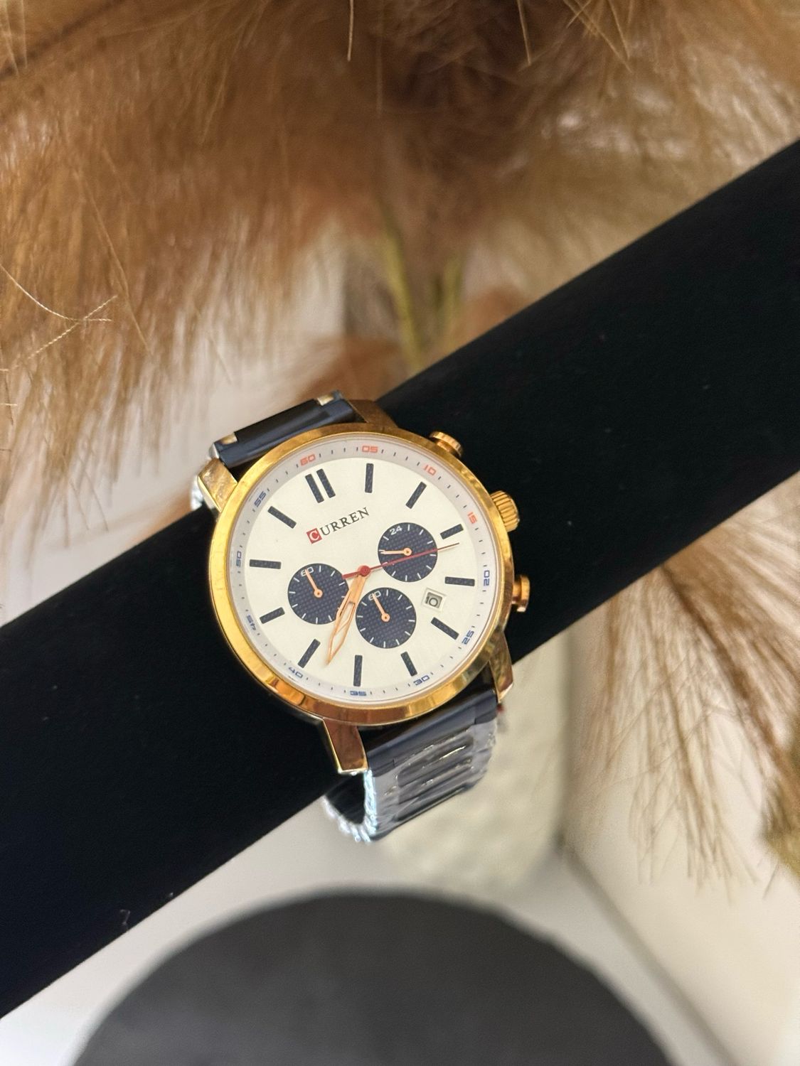 Curren Blue Black 3 Pinned Watch