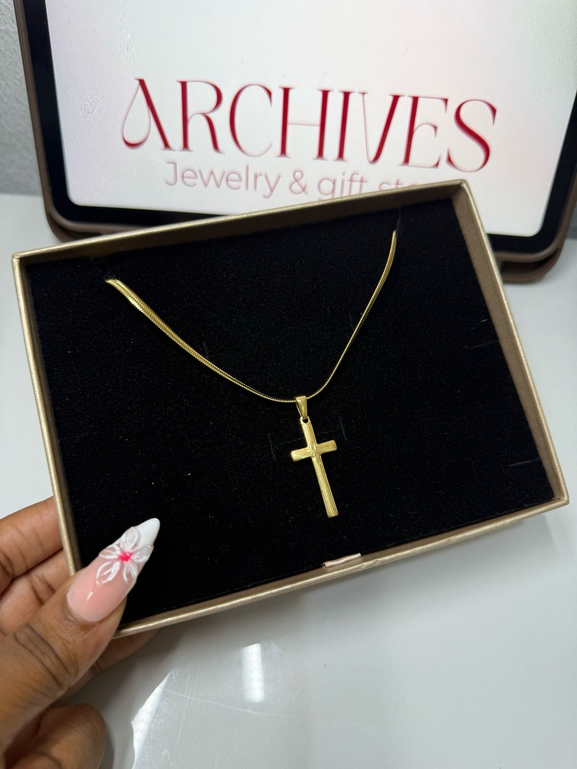 Gold Crucifix Necklace