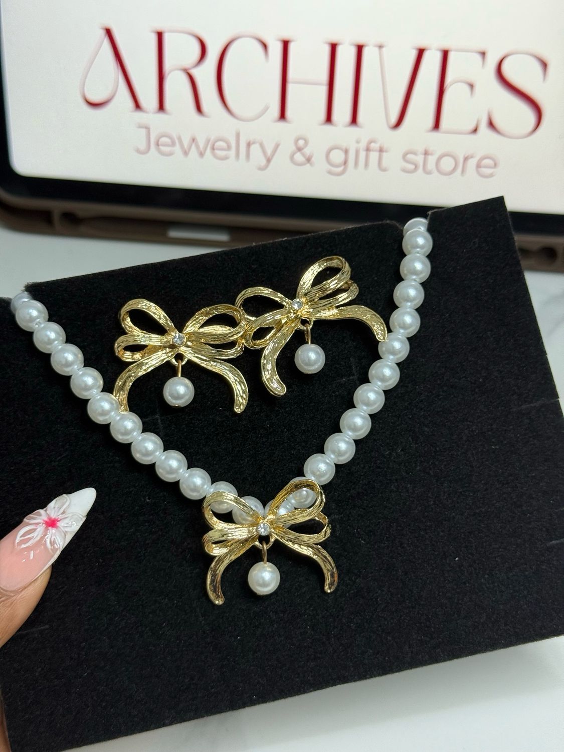Ruby Pearl Set