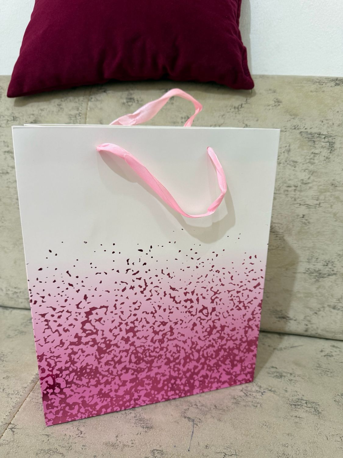 Large Pink Sparkle Gift Bag