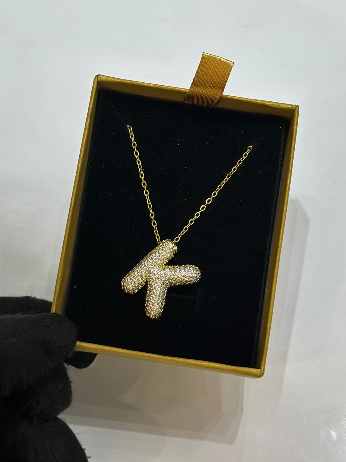 Sparkle alphabet necklace