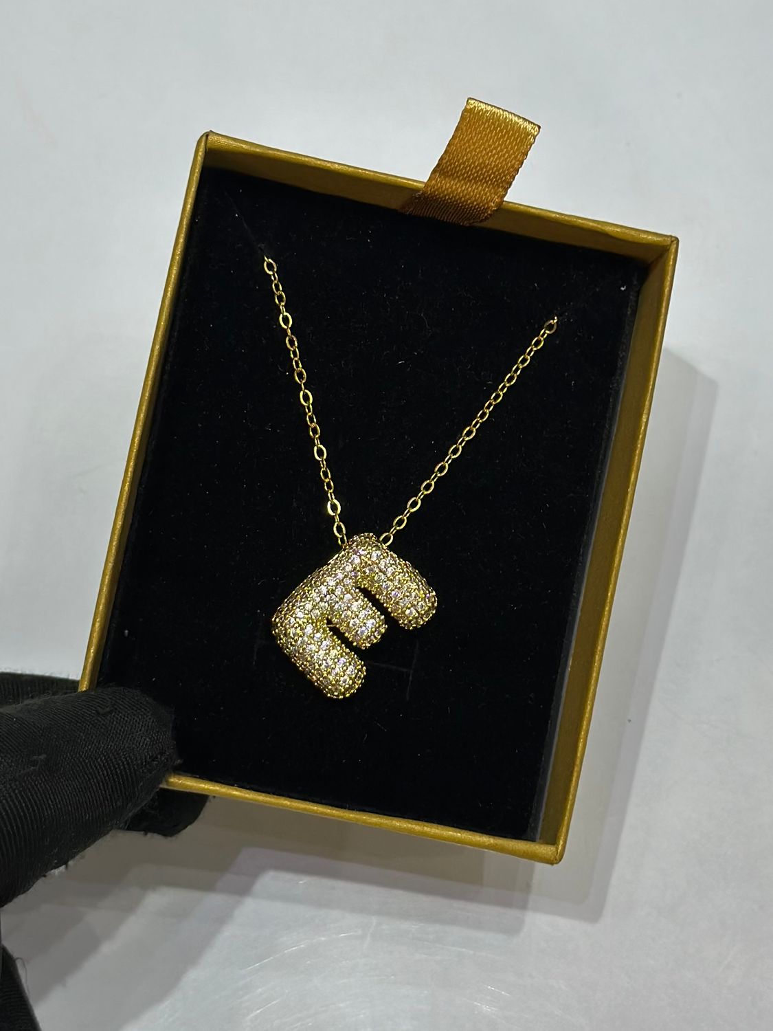 Sparkle alphabet necklace