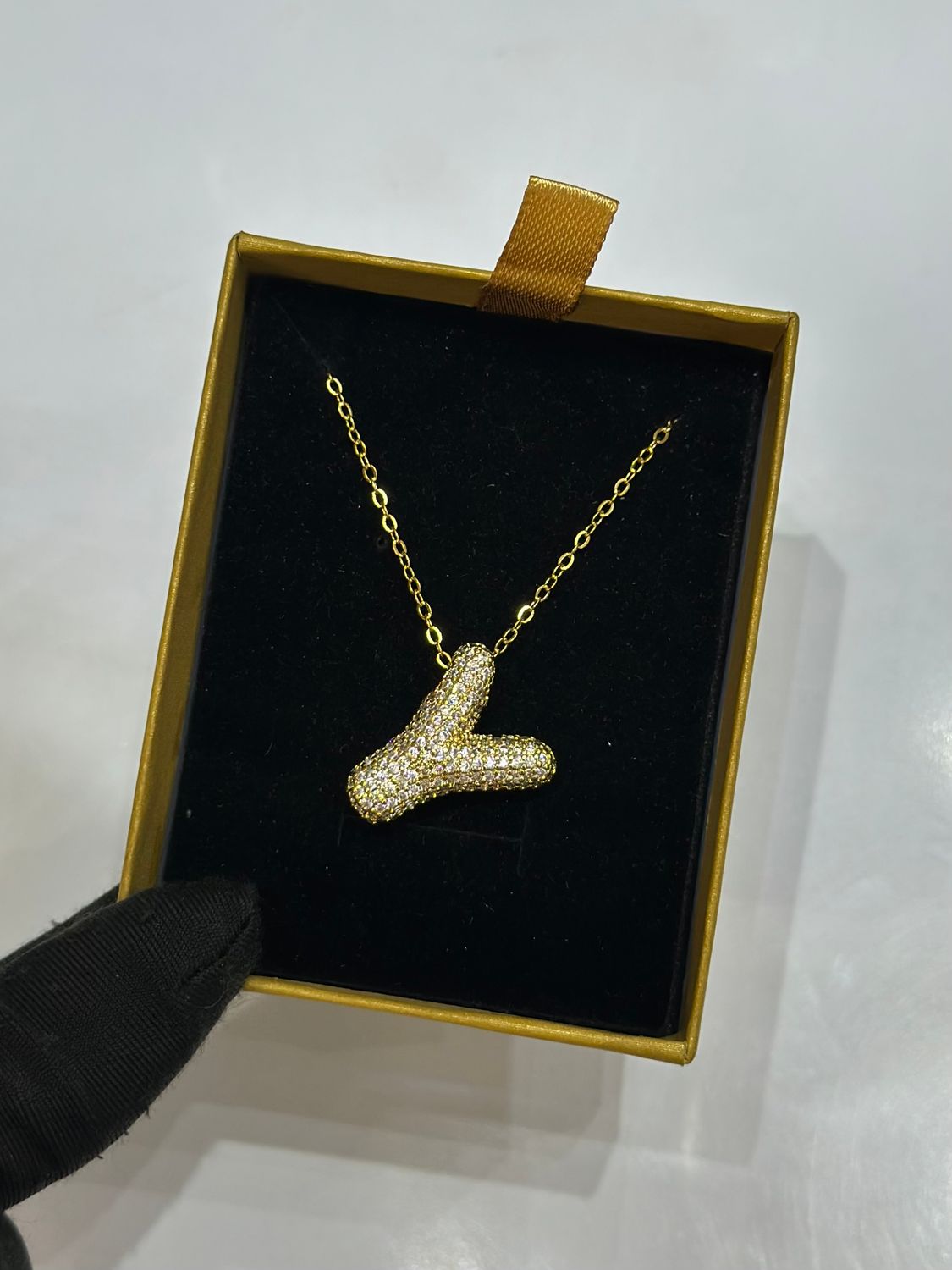 Sparkle alphabet necklace