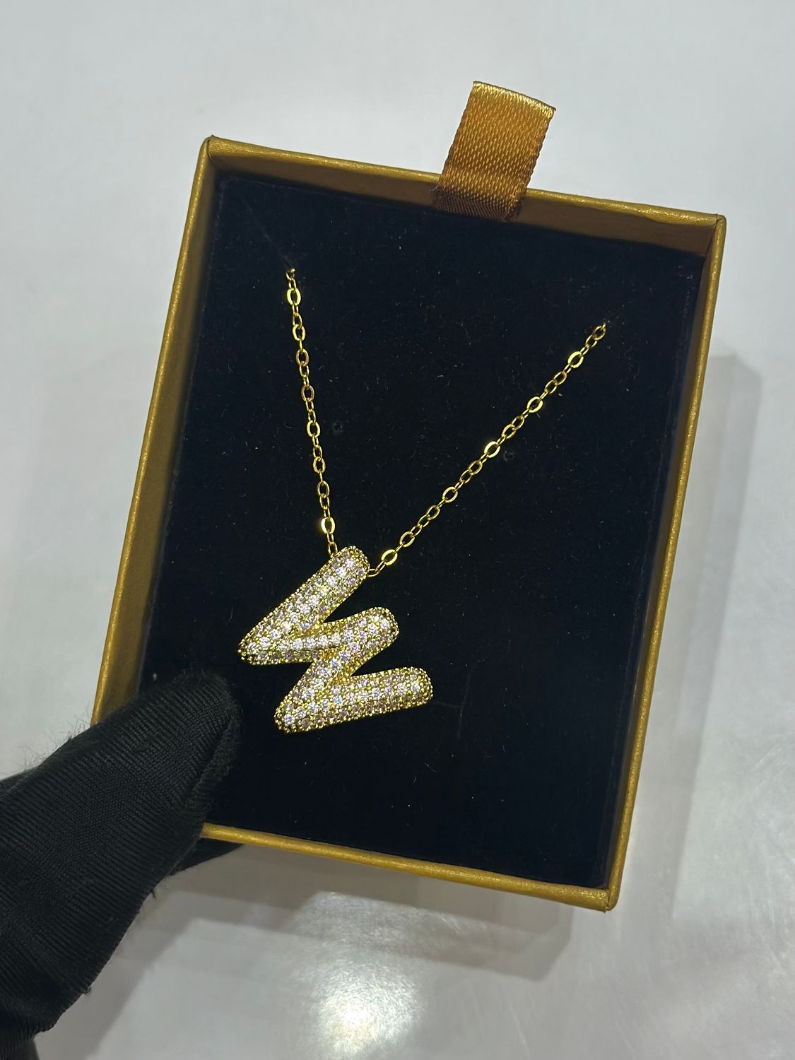 Sparkle alphabet necklace