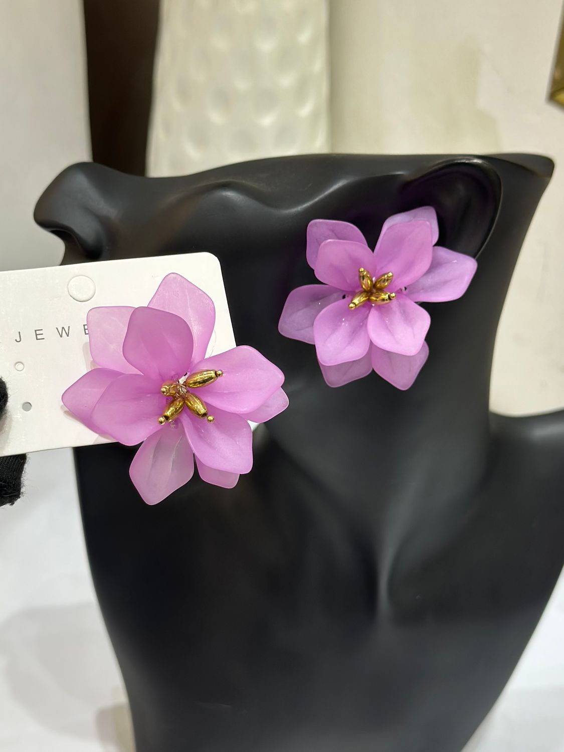 Floral statement earrings