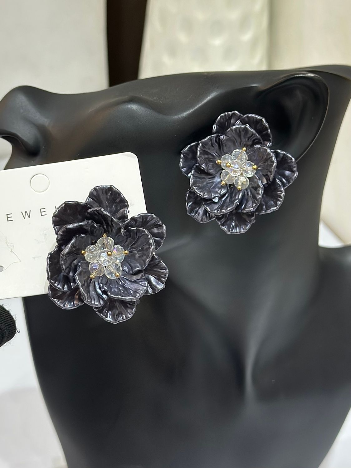 Floral statement earrings