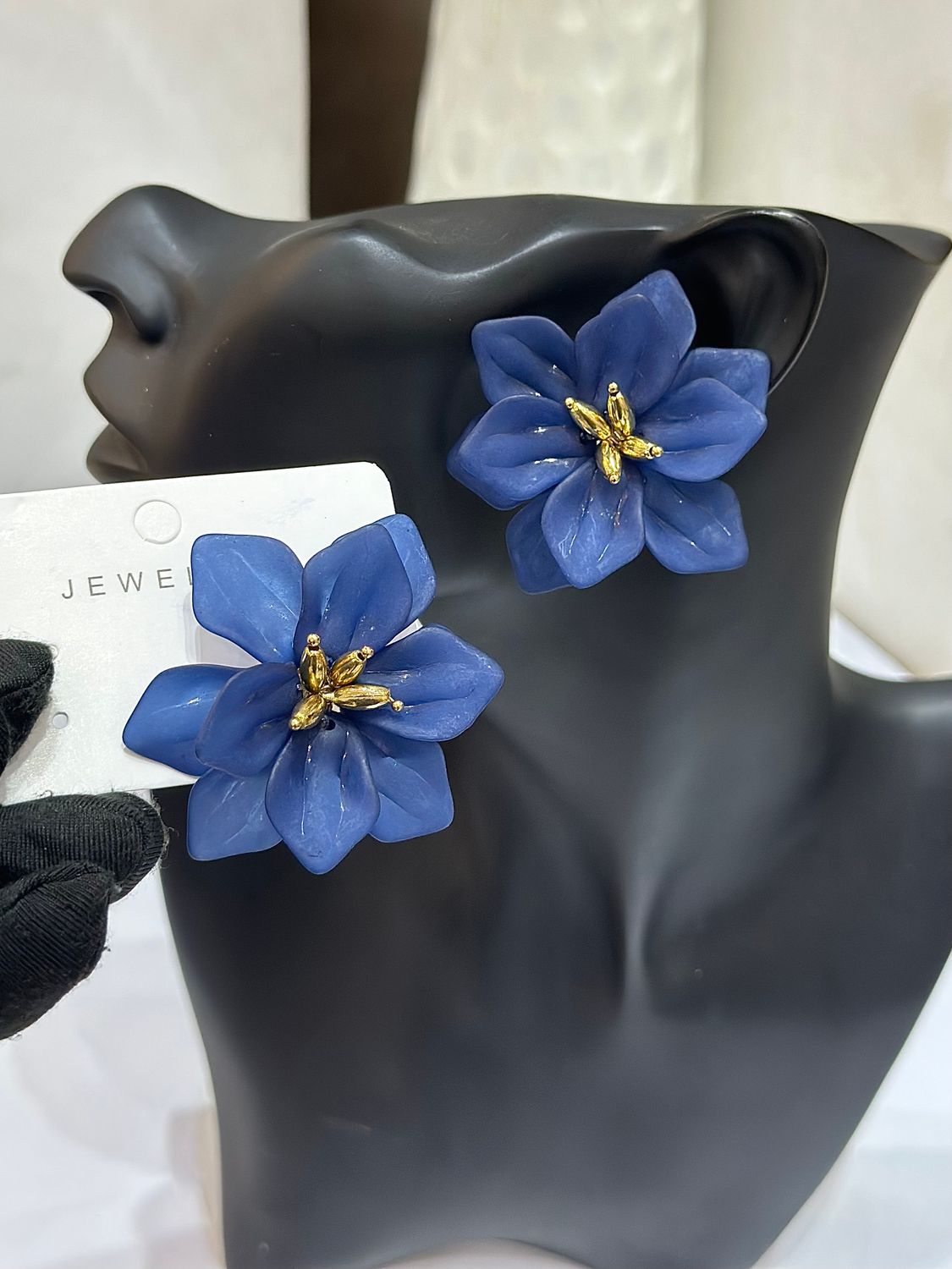 Floral statement earrings