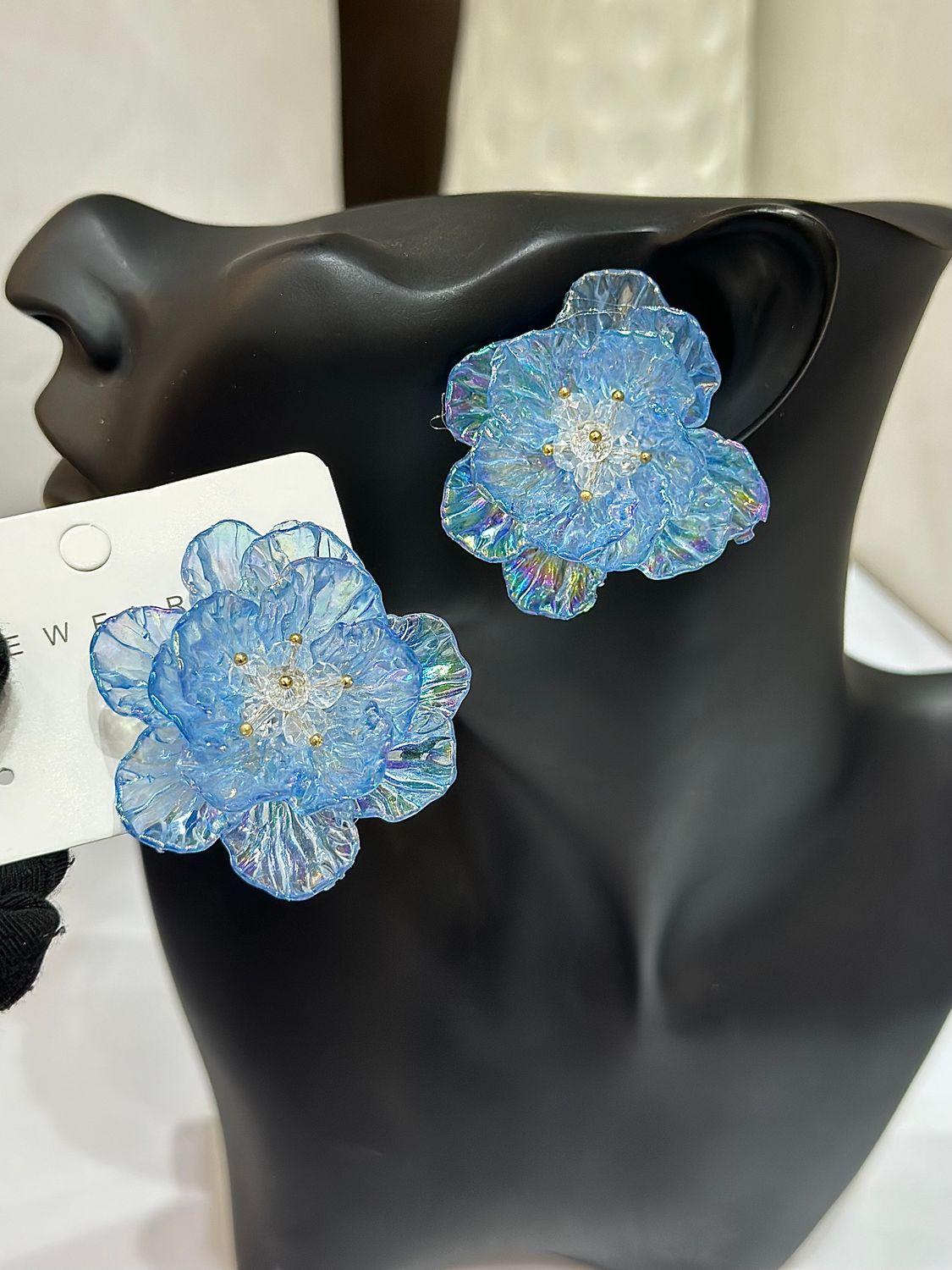 Floral statement earrings