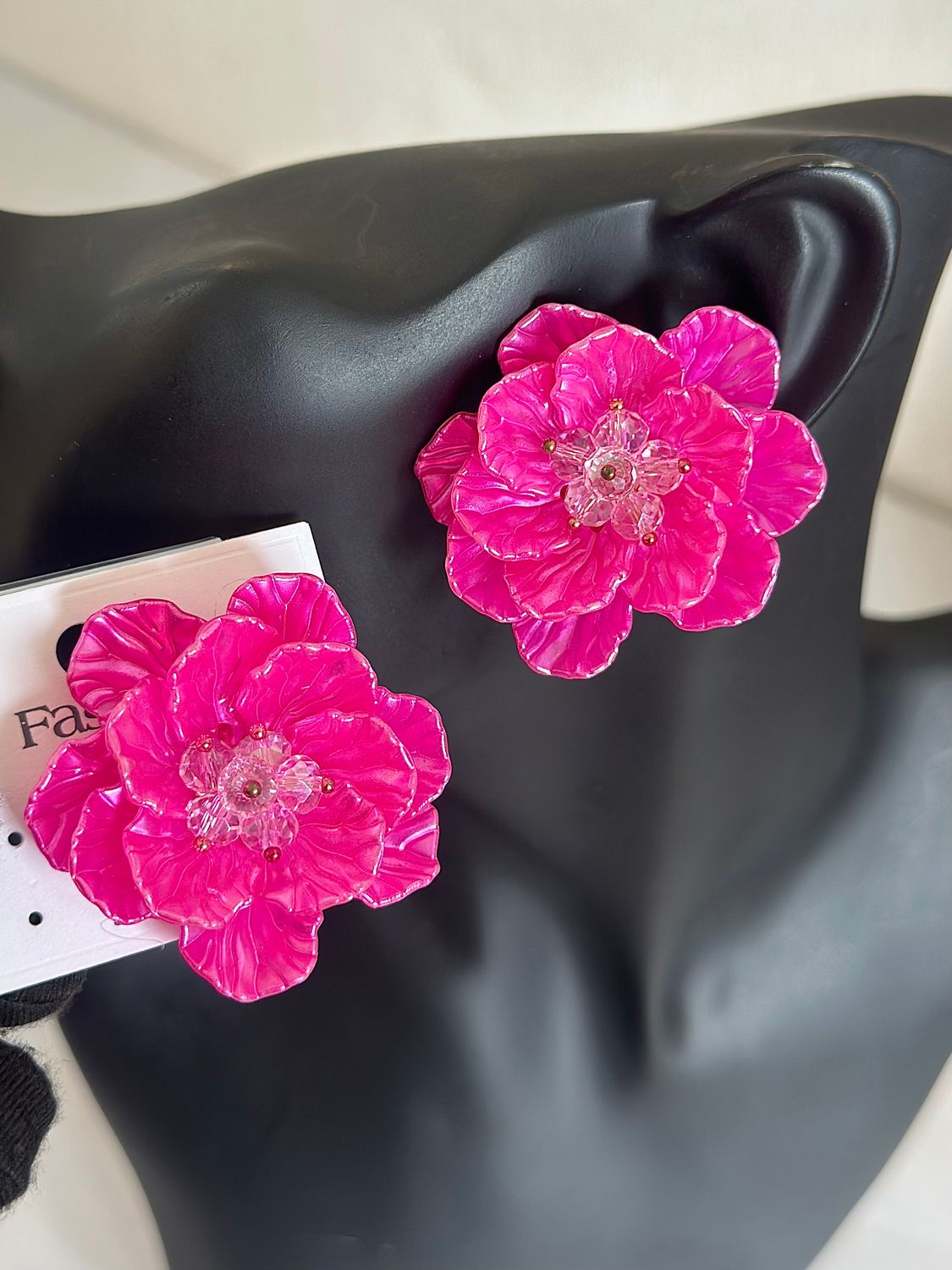 Floral statement earring