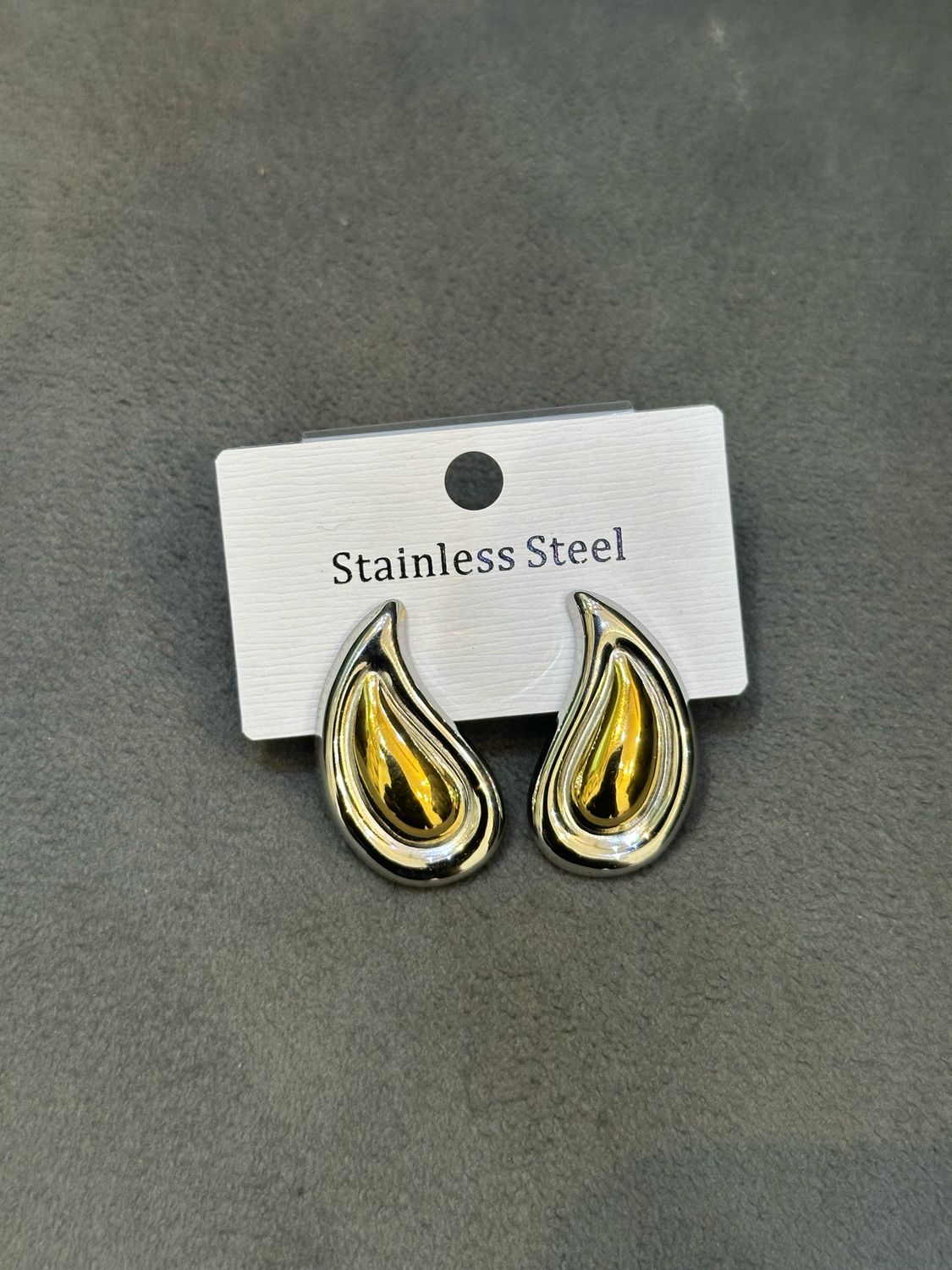 2937 Drop Silver gold Earring
