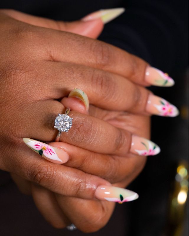Silver Sterling Moissanite Ring
