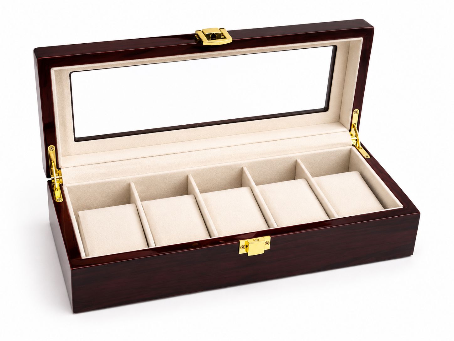 5 Slot Wooden Jewelry Organizer
