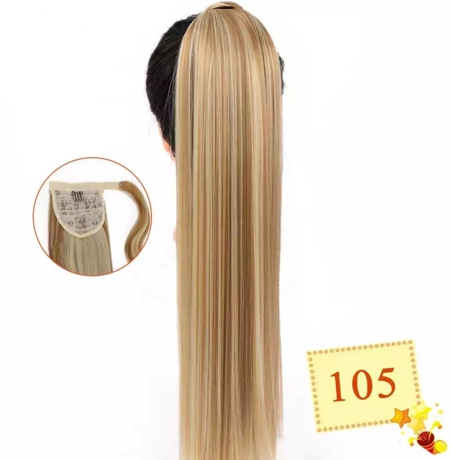 CLIP ON PONYTAIL EXTENSION STRAIGHT SYNTHETIC HAIR 24&quot;