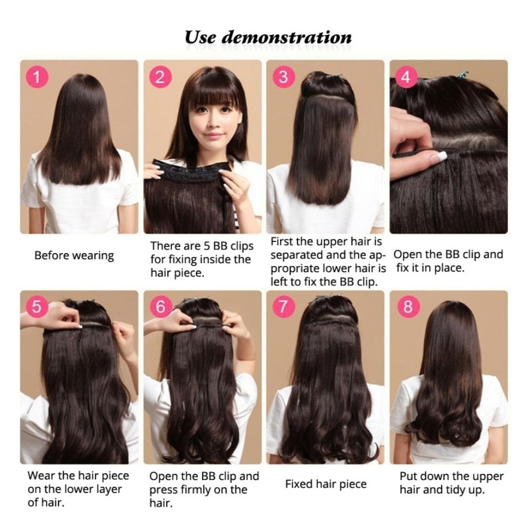 CLIP IN EXTENSION SYNTHETIC HAIR 